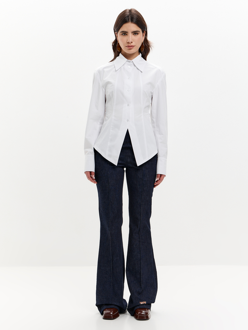 Рубашка приталенная REBEL белая