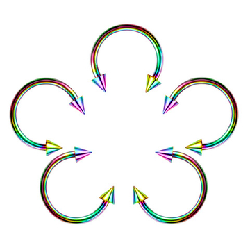 Пирсинг "Циркуляр", цвет радужный