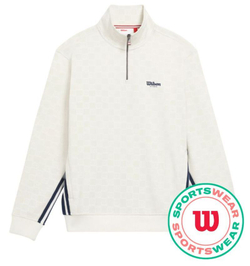 Мужская теннисная кофта Wilson Clairmont Warm-Up Popover - Бежевый