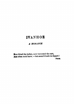 Ivanhoe : a romance | Walter Scott