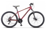 Велосипед STELS Navigator 590 MD 26 K010 (LU089777* LU094325), рама 18", бордовый/салатовый