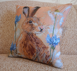 Декоративный гобеленовый чехол для интерьерной подушки Василек 38*38