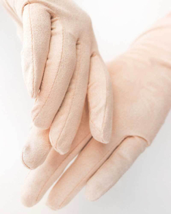 Ювелирные перчатки из замши для работы с украшениями