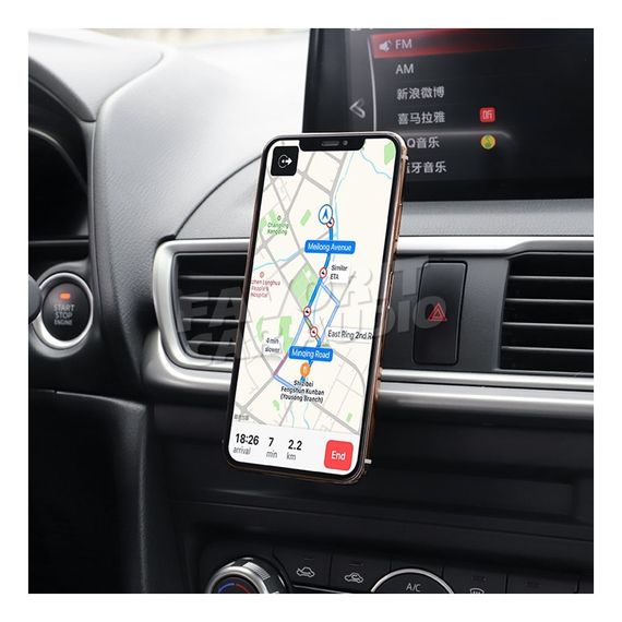 Держатель HOCO CA47 металл воздуховод шарнир магнит черный