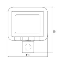 Прожектор светодиодный уличный ЭРА LPR-041-2-65K-050 50Вт 6500К 4000Лм IP65 датчик движения регулируемый | Прожекторы Стандарт