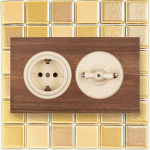 Рамка 2-х постовая, скрытый монтаж, Шедель Форест, дерево, цвет винтаж BF7-620-18