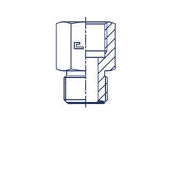 Адаптер D06 ORFS 9/16 - BSP 1/2