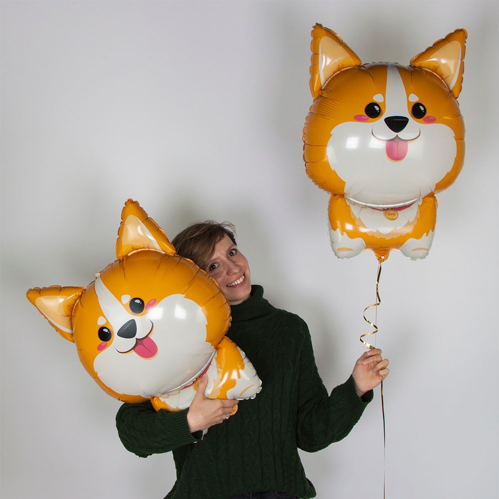 Шар (32''/81 см) Фигура, Корги, 1 шт. в упак.