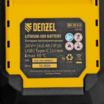 Батарея аккумуляторная BH-20-6.0, Li-Ion, USB, 20 В, 6,0 Ач// Denzel