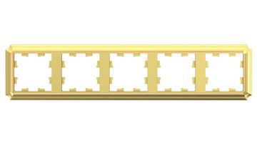 ATLASDESIGN ANTIQUE 5-постовая РАМКА, универсальная, ЗОЛОТО