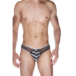 Мужские трусы джоки черные в серебристую полоску LaBlinque LB15543