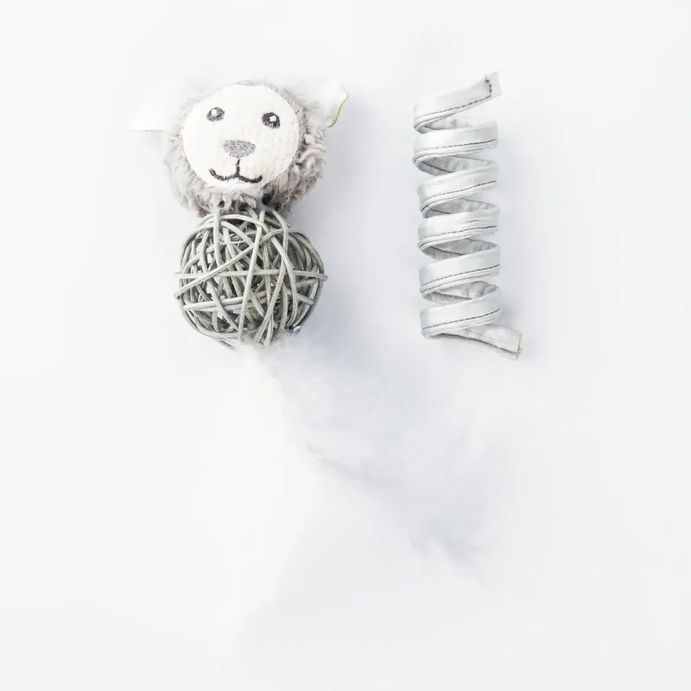 Игрушка Petpark для кошек Космический пёс и пружинка с кошачьей мятой (2 шт в комплекте)