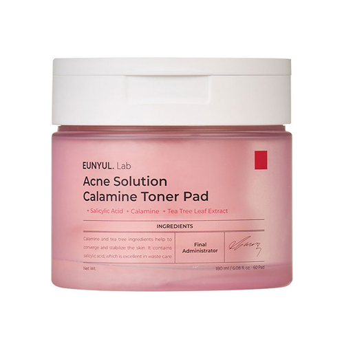 Пэды для проблемной кожи с Каламином Eunyul Lab Acne Solution Calamine Toner Pad 60шт
