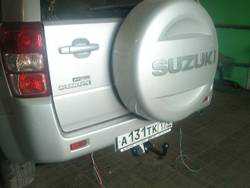 Фаркоп для Suzuki Grand Vitara II 3d (2005-) (без электрики) (паспорт и сертификат) AvtoS.SZ08