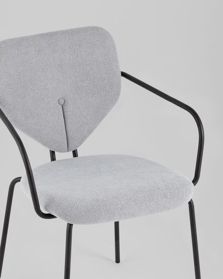 Стул обеденный Masey с подлокотниками серый