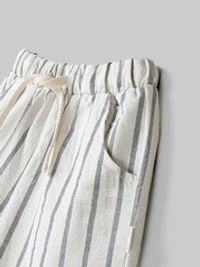 Шорты хлопковые "Полоска Уголь"