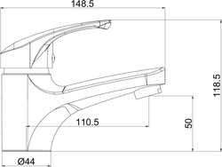 Смеситель для раковины DIWO Коломна DW-KL02CR хром
