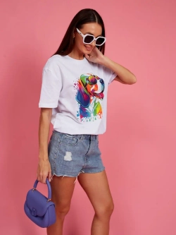 Футболка оверсайз с принтом собакой Бигль Корги Хаски