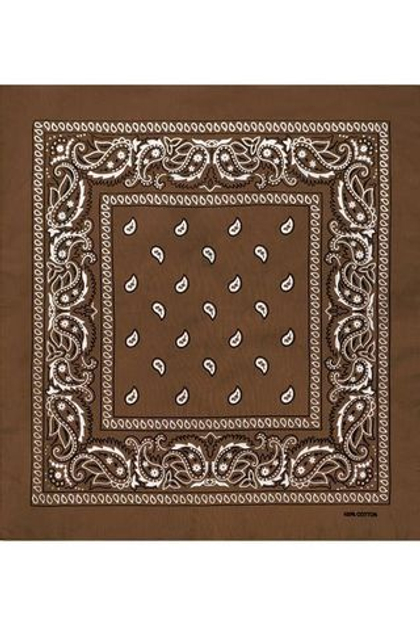 Бандана коричневая пейсли огурцы