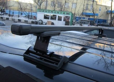 Багажник Интер С-15 в штатные места с прямоугольной поперечиной 130 см.