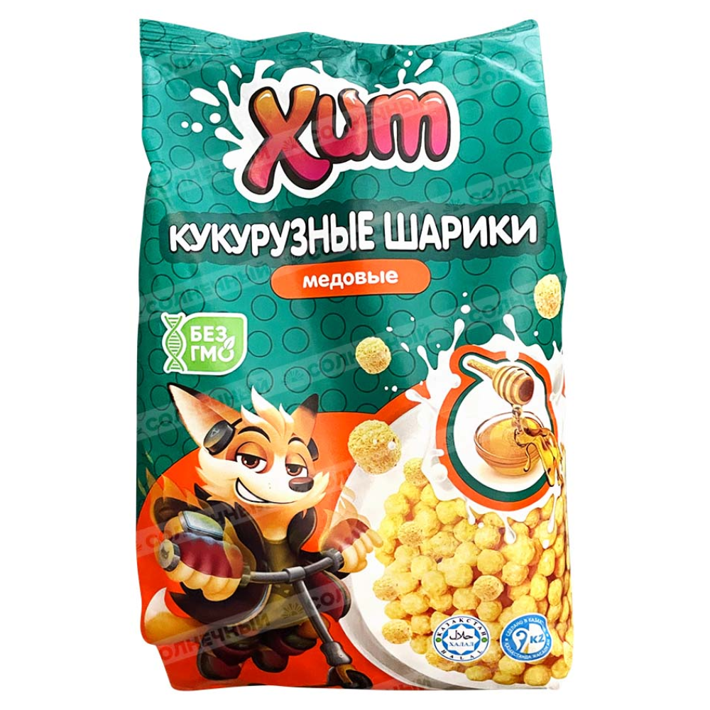 Фигурные завтраки Хит кукурурузные шарики медовые 200 гр