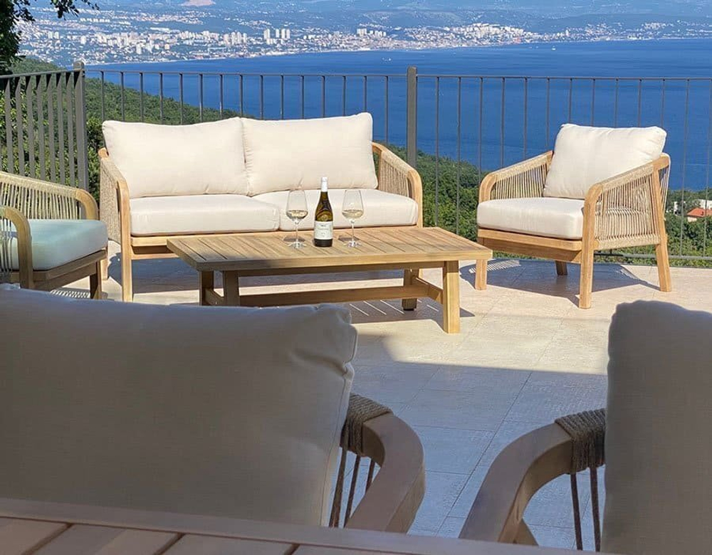 Комплект деревянной мебели Tagliamento Ravona KD, натуральный, бежевый