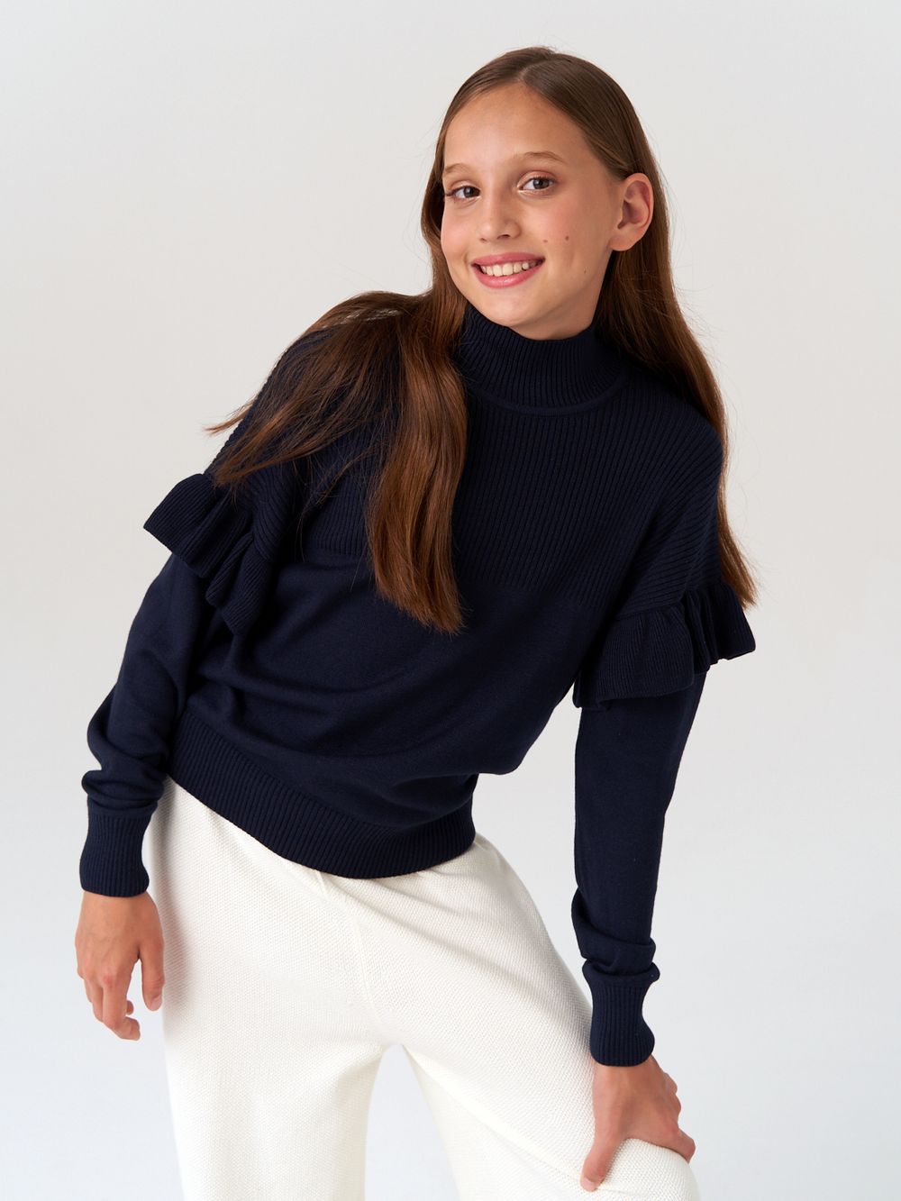 Джемпер для девочки AT244 синий