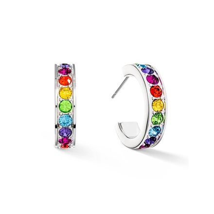 Серьги-пусеты Coeur de Lion Multicolour Silver 0131/21-1517
