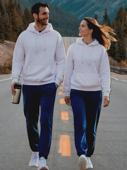 30535 Брюки-джоггеры футер 3-х нитка начес темно-синий (54)