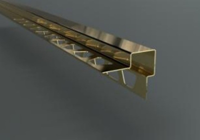 Антивандальный профиль для плитки и керамогранита, латунь шлифованная