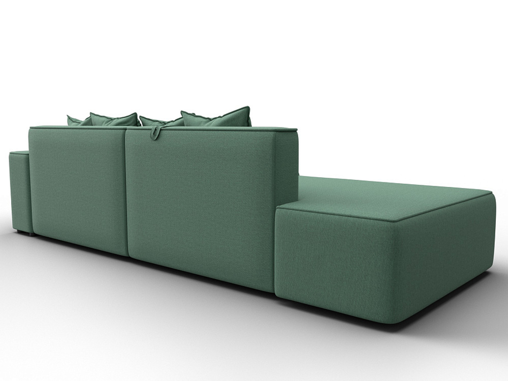 Диван угловой Лига-079 угол правый РОГОЖКА Амур 11 зеленый