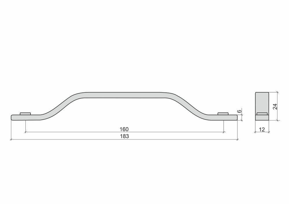 Ручка-скоба LS 043 черный матовый