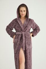 Халат женский махровый  4205 фиолетовый NUSA