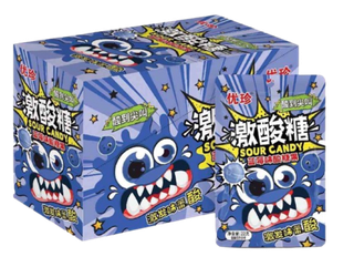 Кислые леденцы Ujane sour candies со вкусом голубики