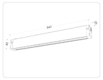 Светильник светодиодный для шинопровода Magnetic 220V GL1311 WH белый IP20 15W 3000K-6400K 24° 342*25*42