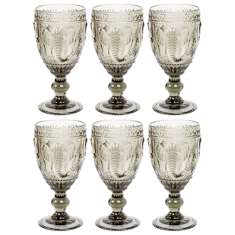 Набор бокалов 6шт 300мл Объект мечты Светский прием Рубби дымчатый серый кварц OM-21091722