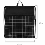 Мешок для обуви BRAUBERG большой с ручкой карман на молнии сетка 49х41 см "Checkered" (2 штуки в упаковке)