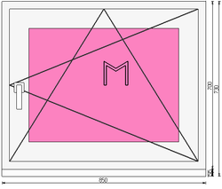 Пластиковое окно 700 х 850 ТермА Эко + Москитная сетка