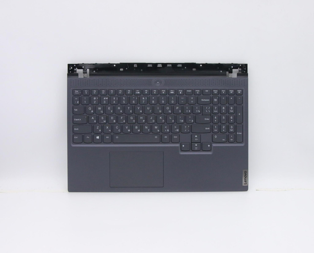 Верхняя панель с клавиатурой (топкейс) для ноутбука Lenovo Legion 7-15IMH05/Legion 7-15IMHg05 81YT раскладка - русская, с подсветкой, серый (5CB0Z20997), оригинал