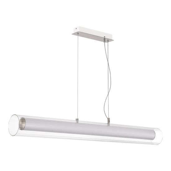 SL2010.113.01 Светильник подвесной ST-Luce Никель/Белый, Прозрачный LED 1*40W 3000K/4000K ENFYS