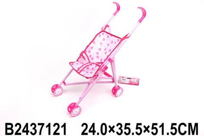 Коляска-трость для куклы, пакет 3288-1(металл）