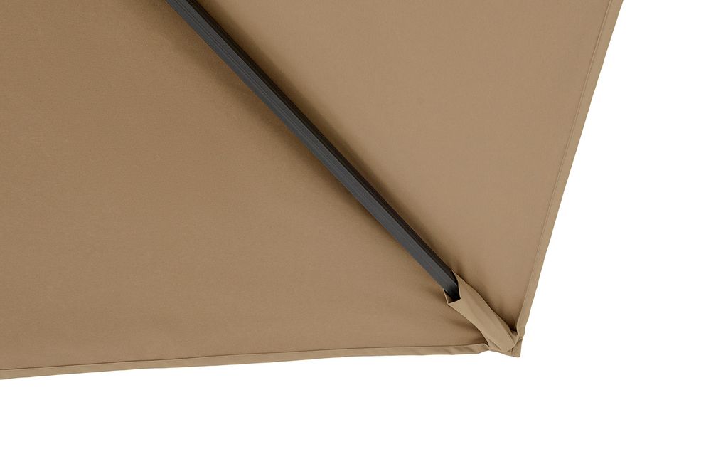 "Фабриано" зонт двухкупольный 3x3м на алюминиевой опоре, тент бежевый