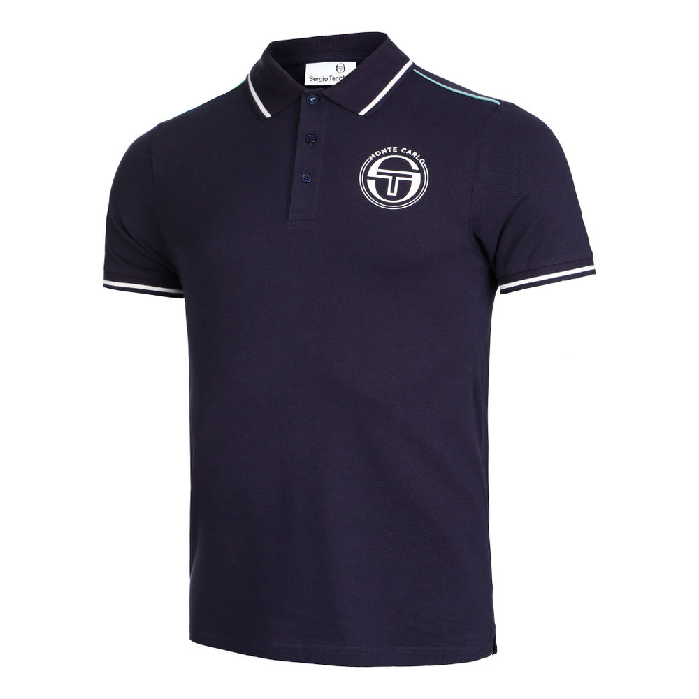 Мужское теннисное поло Sergio Tacchini Ranking Staff Polo Men - Dark Blue, White