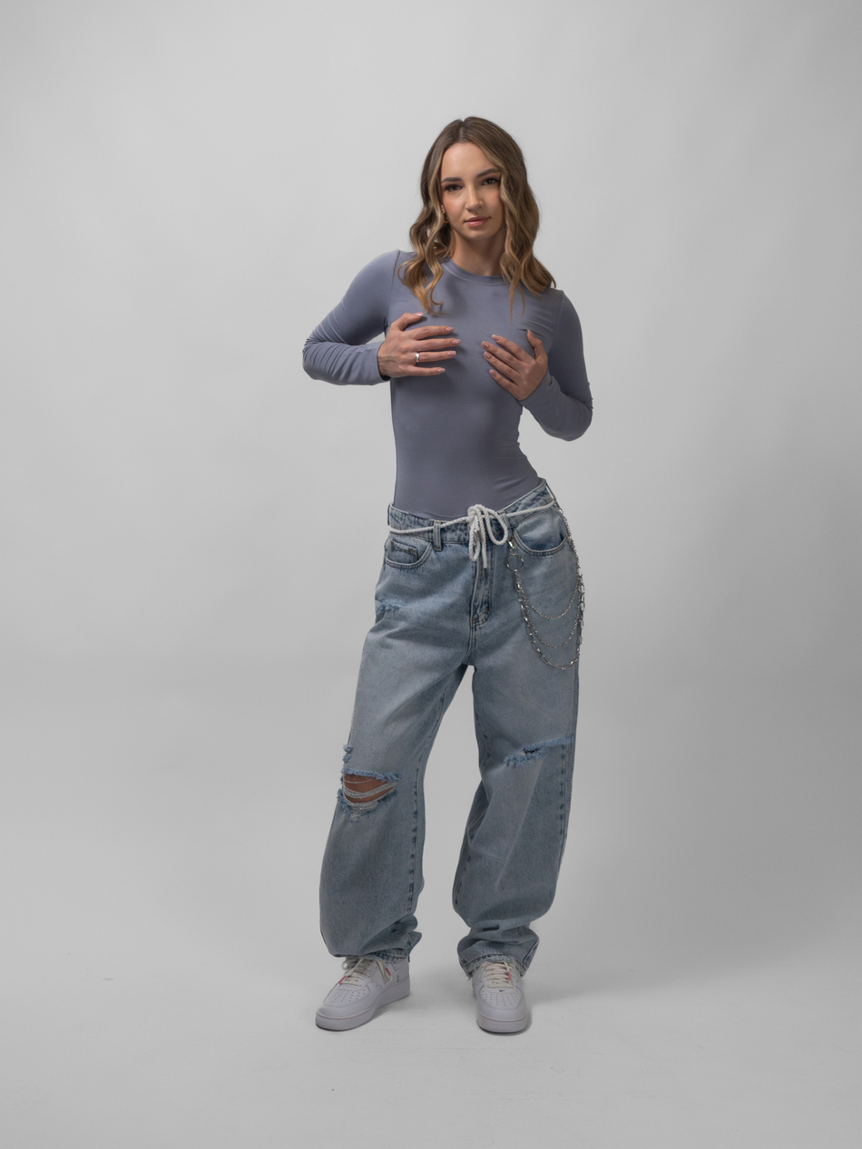 Лонгслив женский Skin Line (Grey)
