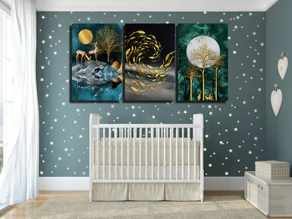 Модульная картина "Триптих современного искусства"