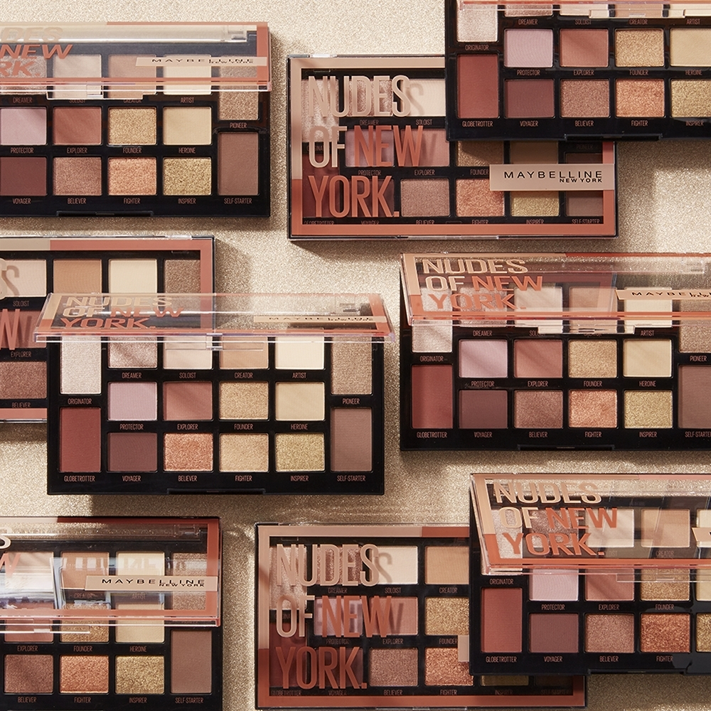 MAYBELLINE NEW YORK Nudes Of New York - палитра теней для век, 18 g