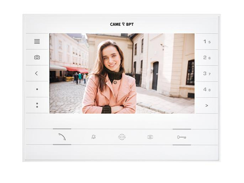 FUTURA X2 WH - Абонентское устройство hands-free с цв. 7’’ дисплеем, сенс. клавишами, подключение к 4-проводным панелям, цвет белый лёд