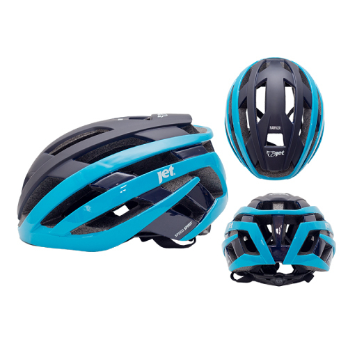 Шлем JET HAWKER 193 Black/Blue, чёрный-синий