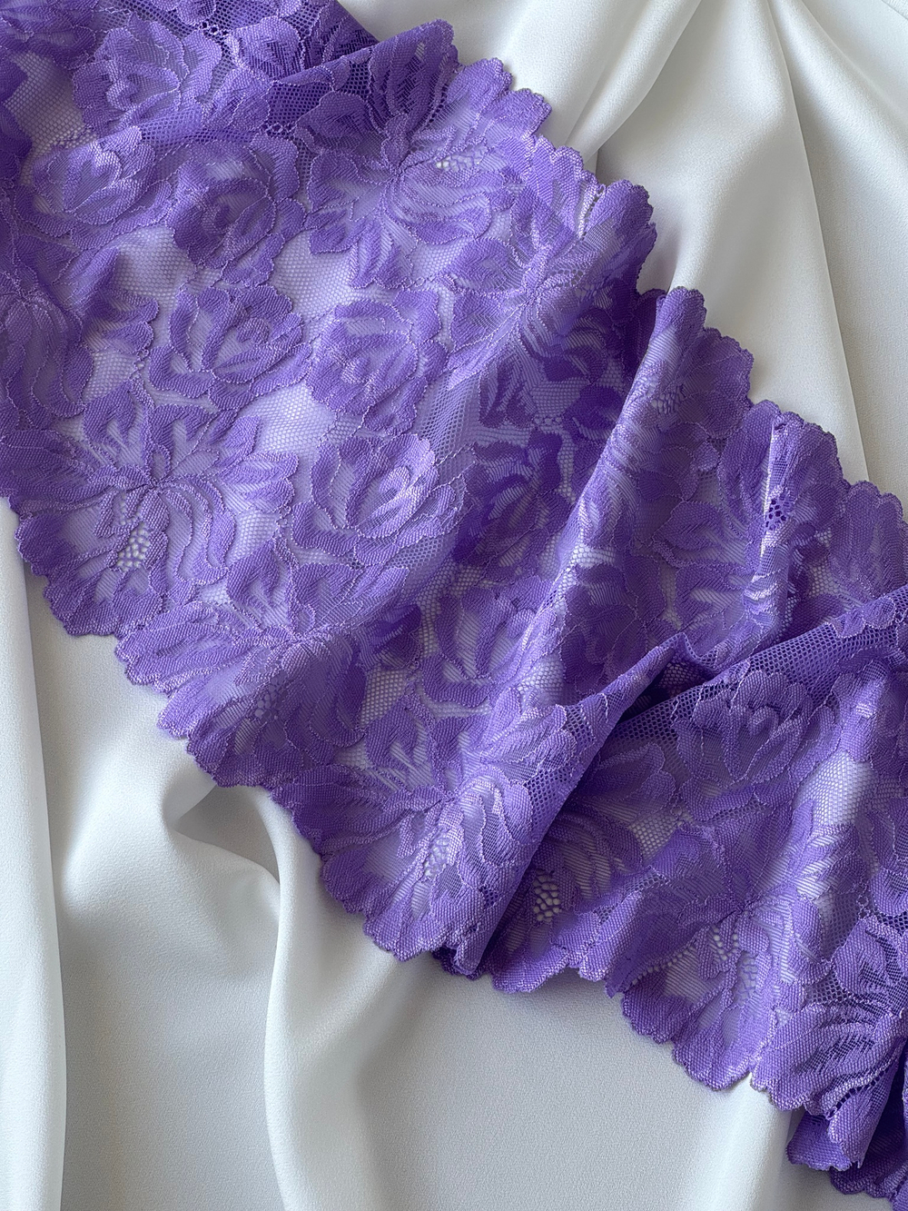 Кружево эластичное ЛАВАНДА, 24 см