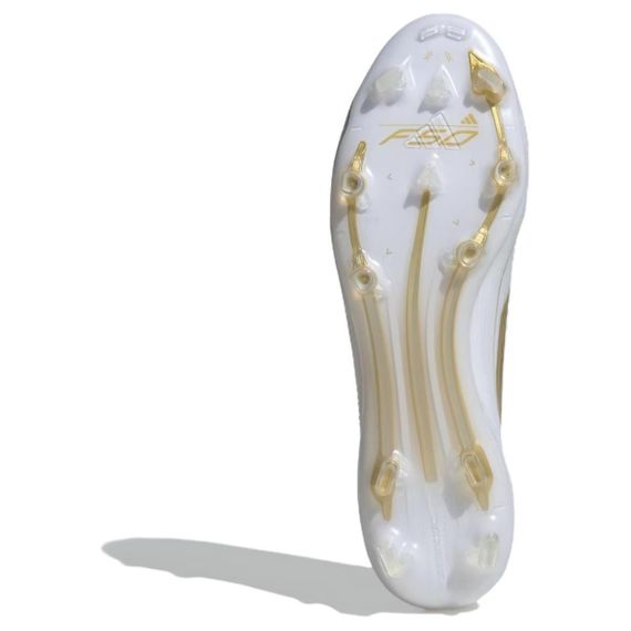 Элитные бутбольные ботинки Adidas F50 Низки для Вечернего белого/Золотого/Вечернего белого Унисекса